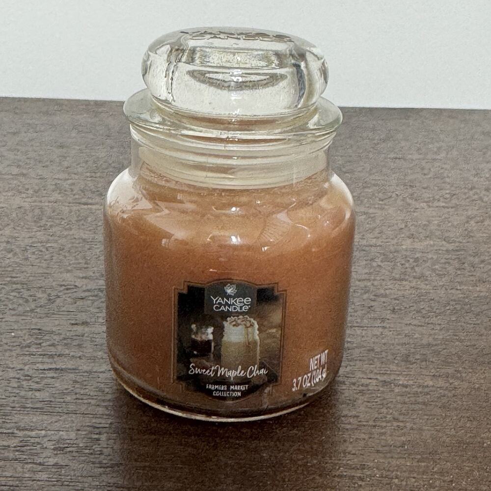 NEW Yankee Candle Sweet Maple Chai 2019 Farmers Market Collection 3.7 oz Fall